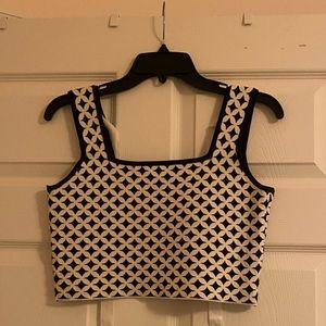 Reversible Bebe Knit Top- Navy & White